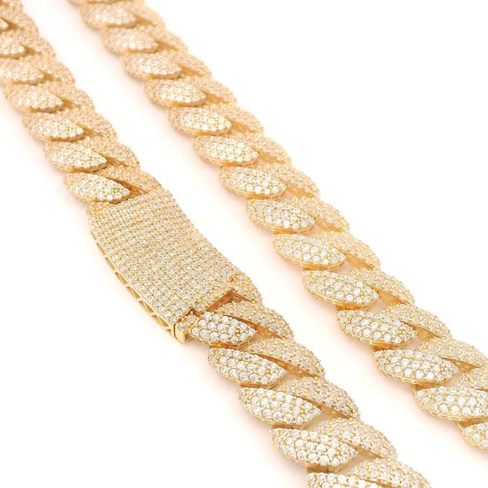 14k Hollow Cuban Chain Full CZ Monaci Chelsea (12MM / 24” Inches) JTJ™