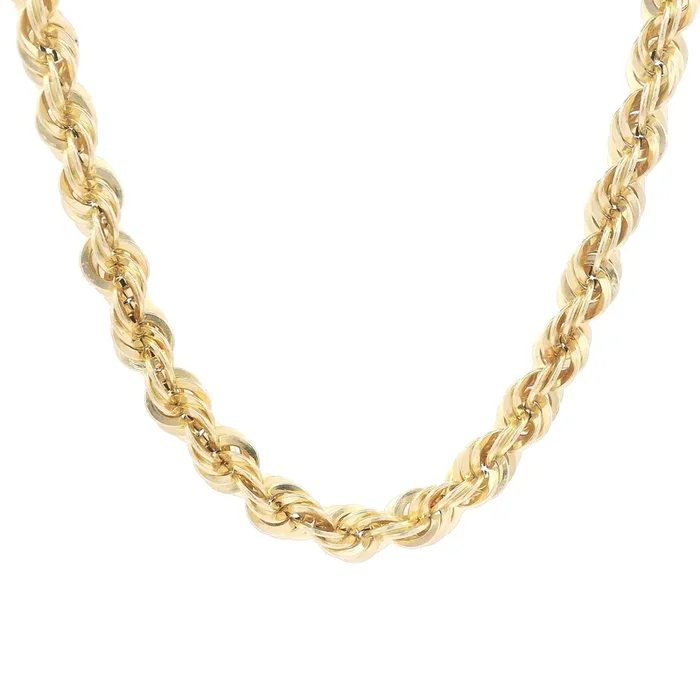 14k Hollow Rope Chain (7MM / 26” Inches) JTJ™