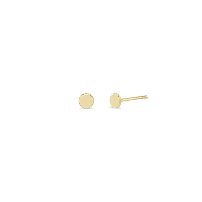 14k Itty Bitty Gold Disc Stud