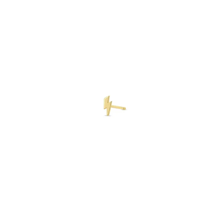 14k Itty Bitty Lightning Bolt Stud