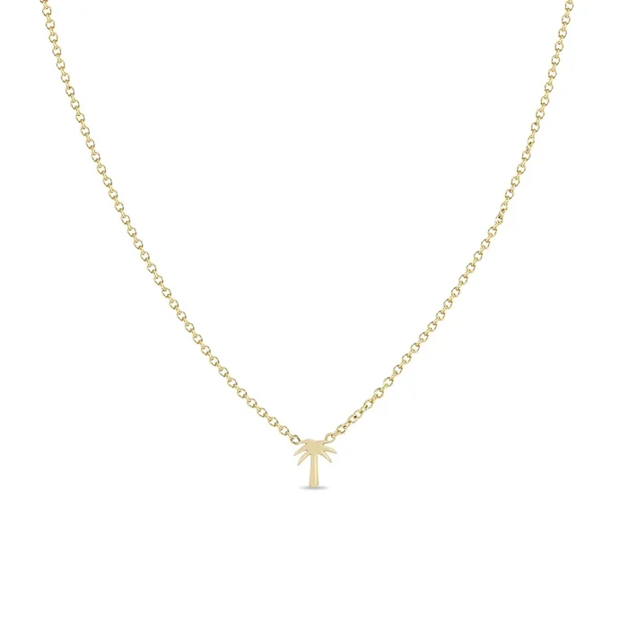14k Itty Bitty Palm Tree Necklace