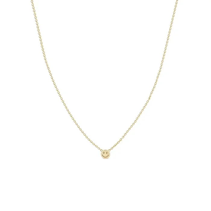14k Itty Bitty Smiley Face Necklace