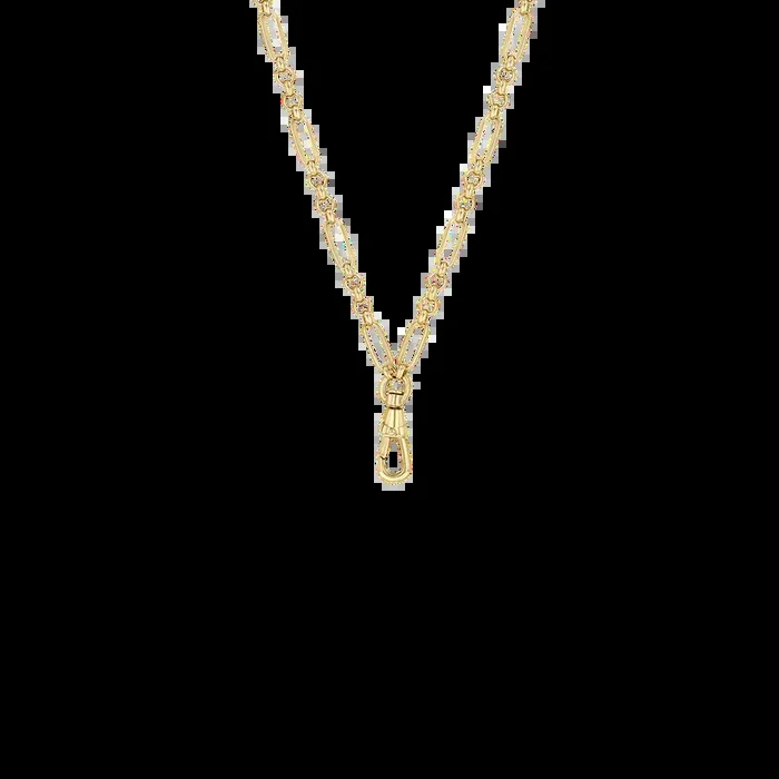 14k Medium Paperclip Rolo Chain with Fob Clasp Drop