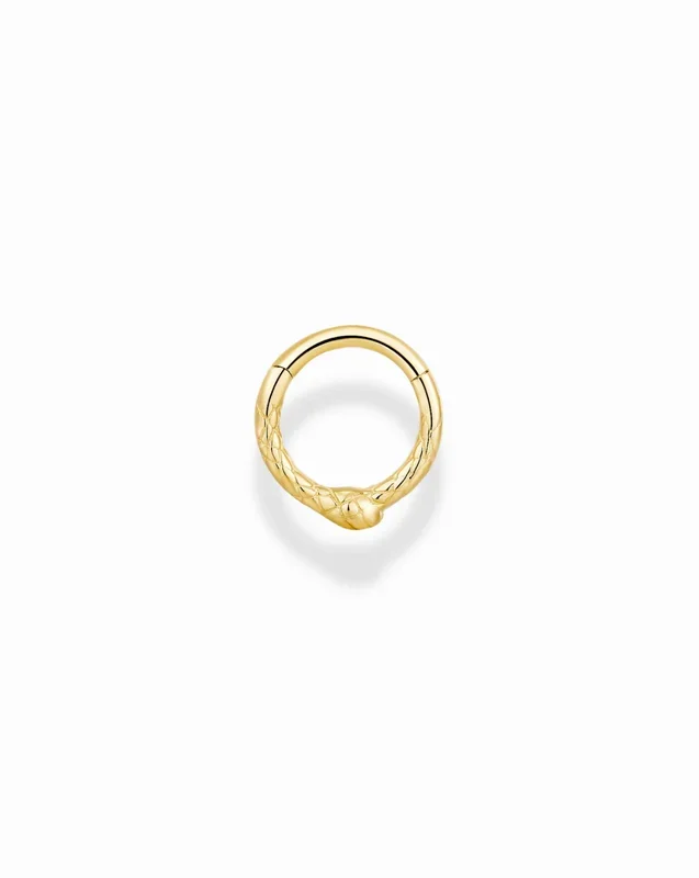 14k Serpent Hoop
