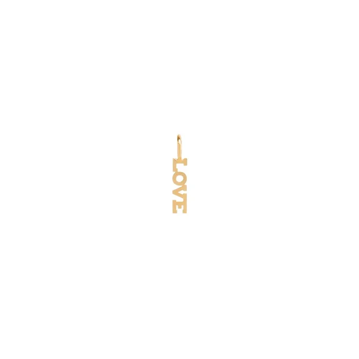 14k Single Itty Bitty LOVE Charm Pendant