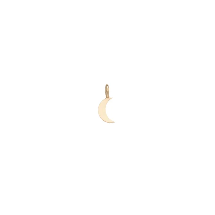 14k Single Midi Bitty Moon Charm