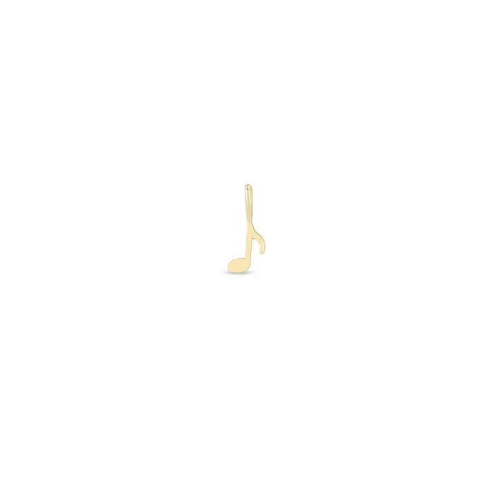 14k Single Midi Bitty Music Note Charm