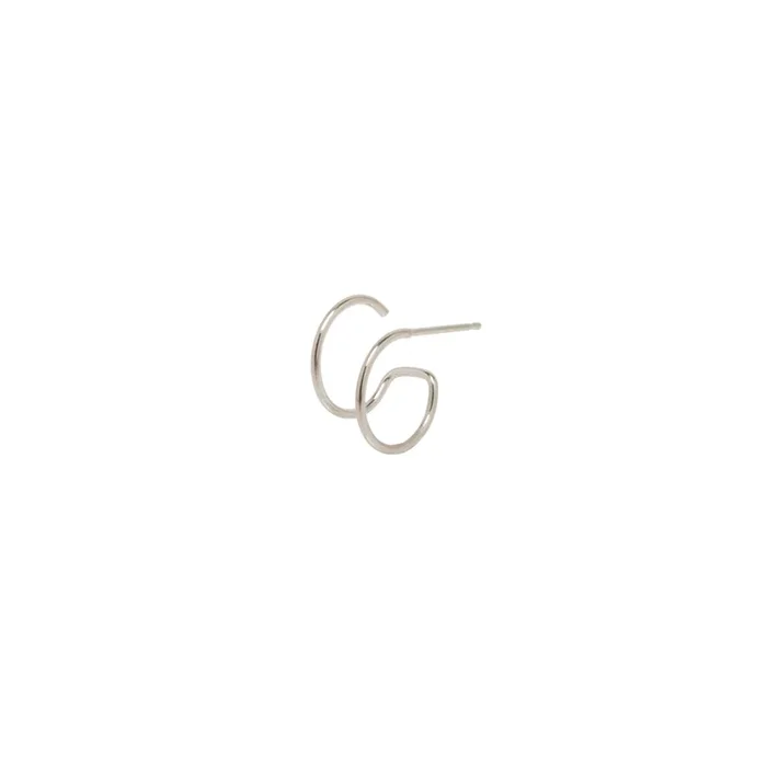 14k Thin Double Huggie Hoop – SALE
