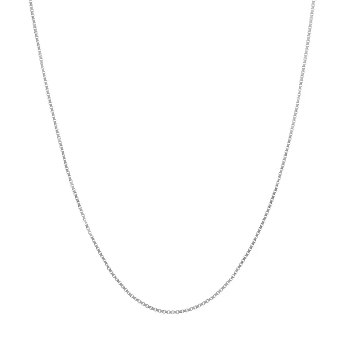 14K White Gold 16 Inches Box Chain