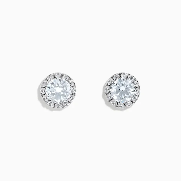 14K White Gold Lab Grown Diamond Earrings