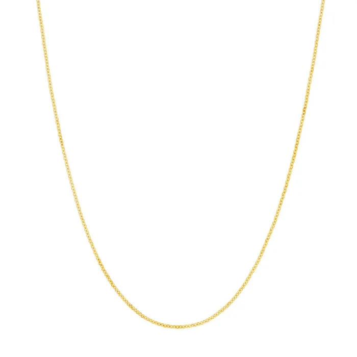 14k Yellow Gold 1.05mm Cable Chain Necklace, 16″