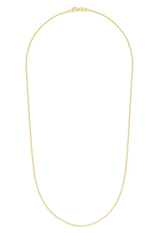 14K Yellow Gold 1.5mm 18″ Cable Chain