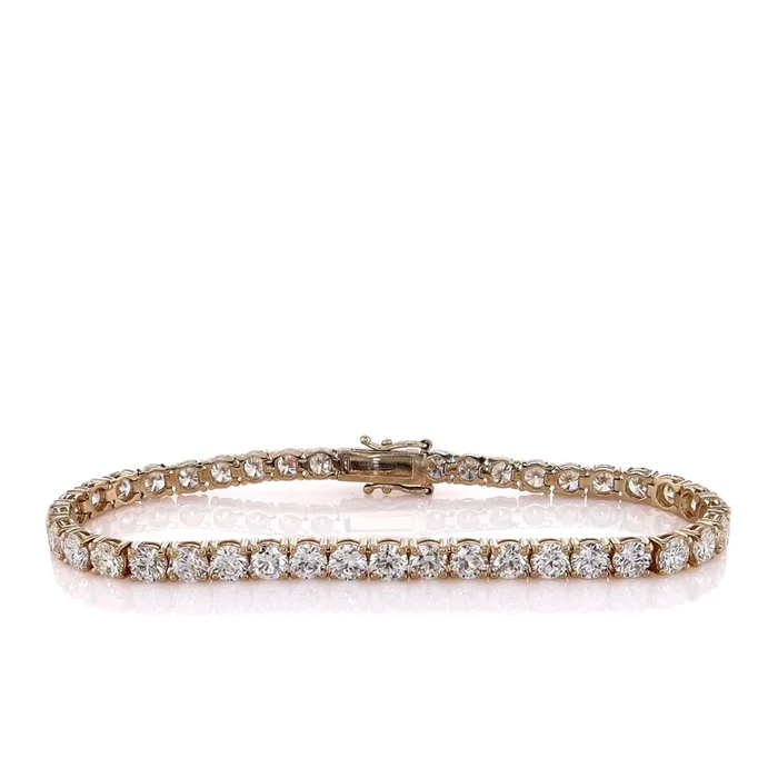 14k Yellow Gold 10.73ct Diamond Tennis Bracelet