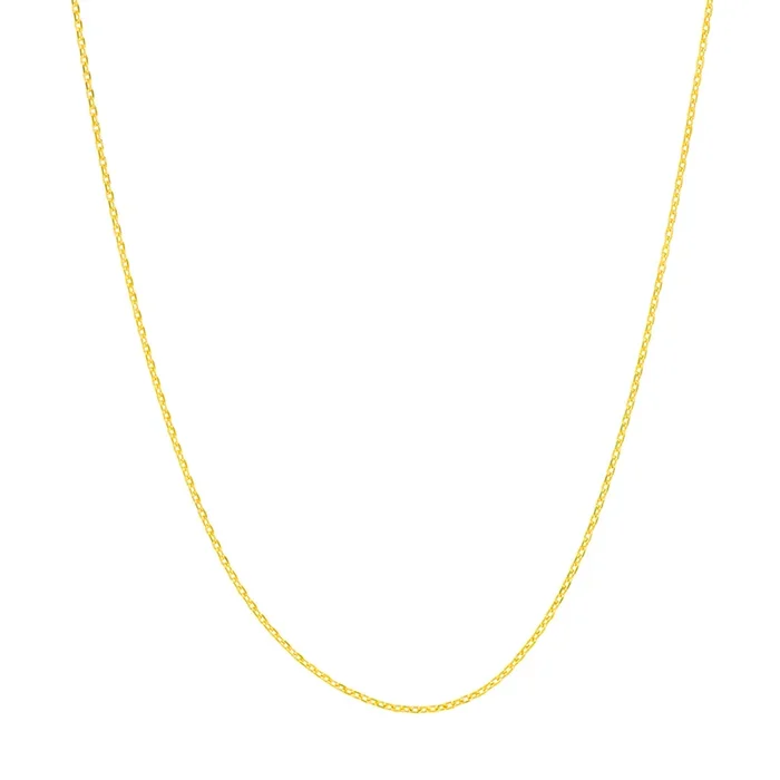 14K Yellow Gold 18 Inches Cable Chain