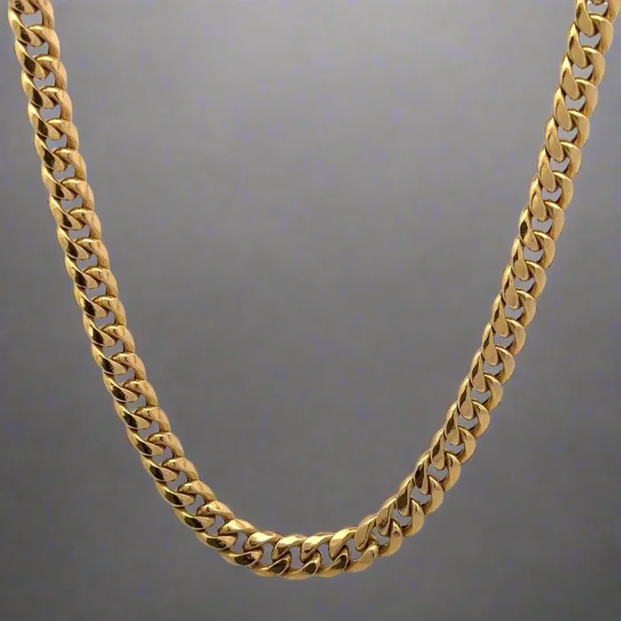 14K Yellow Gold 5.7mm 24″ Cuban Link Unisex Chain