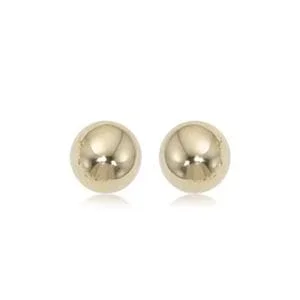 14K Yellow Gold 7mm Ball Earrings