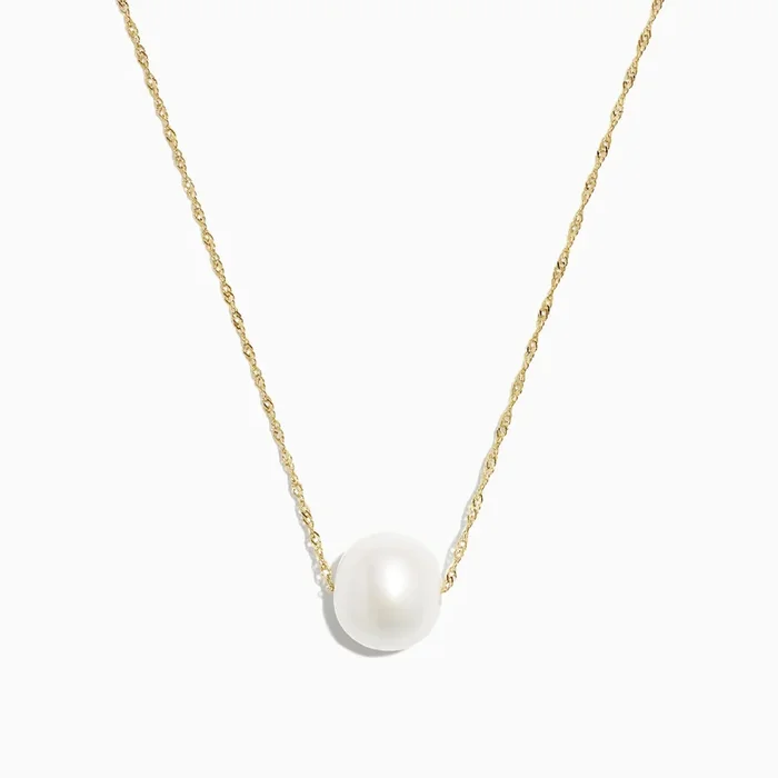 14K Yellow Gold Cultured Fresh Water Pearl Necklace
