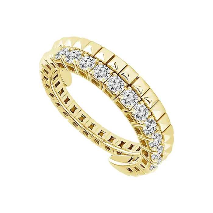 14K Yellow Gold Flexie Natural Diamond Ring