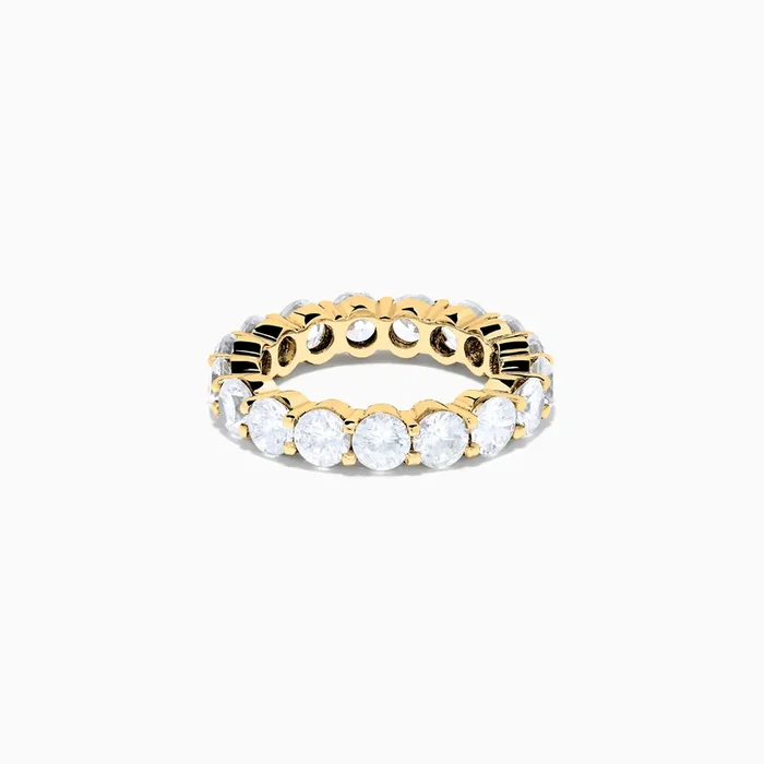 14K Yellow Gold Prong Set Diamond Eternity Band, 4.00 TCW