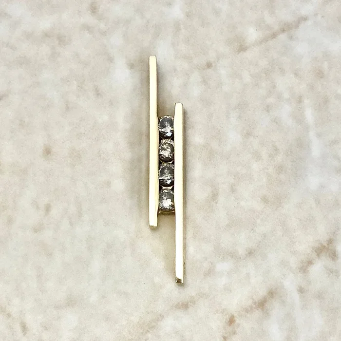 14K黄金0.60克拉钻石吊坠