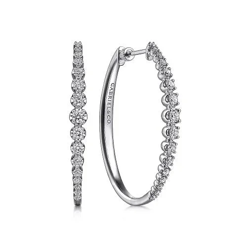 14kt Diamond Buttercup Hoops