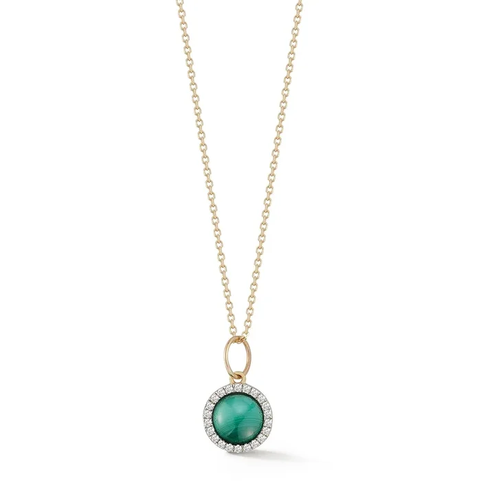 14kt Malachite and Diamond Necklace