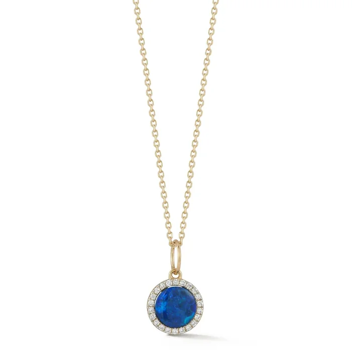 14kt Opal and Diamond Necklace
