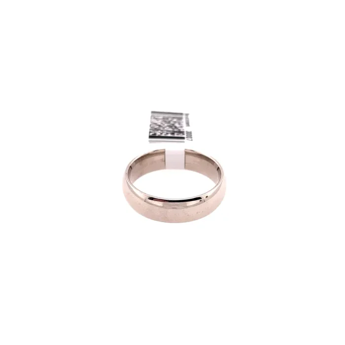 14Kt White Gold Mens Benchmark Wedding band