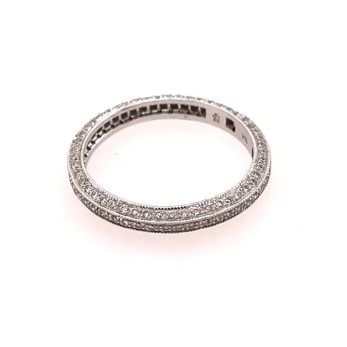14kt White Gold Size 6 Eternity Diamond Wedding Band