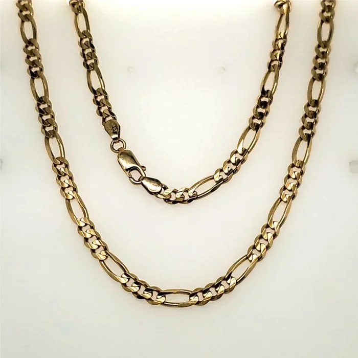 14kt Yellow Gold 20″” Figaro Chain Necklace
