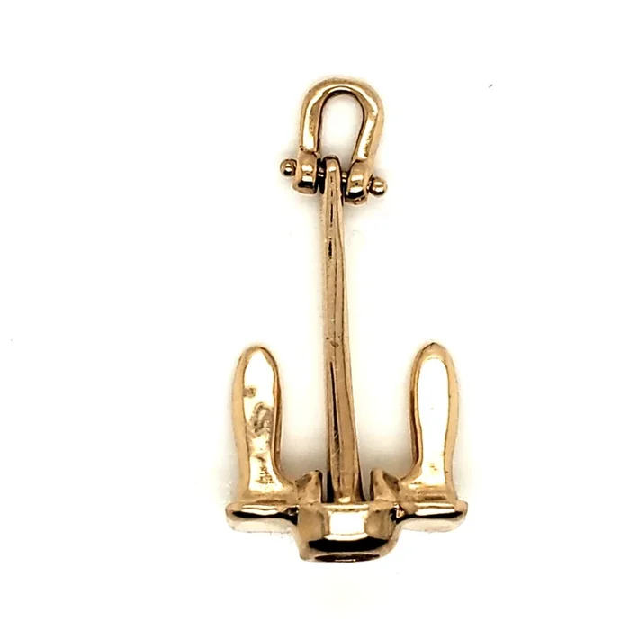 14kt Yellow Gold Anchor Pendant