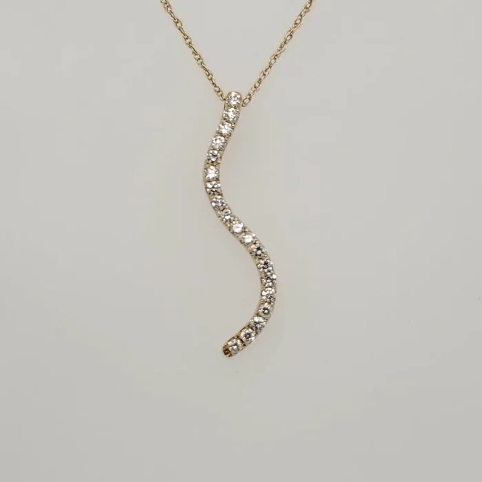14kt Yellow Gold and Diamond Pendant