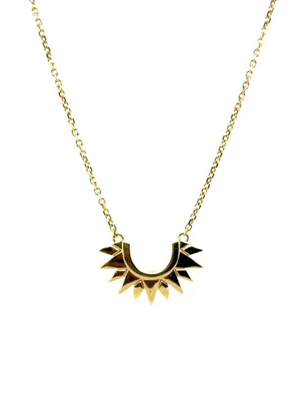 14kt Yellow Gold Sun Pendant Necklace