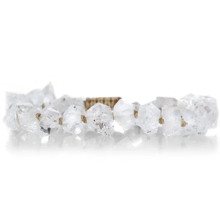 15mm Herkimer Quartz Crystal Bracelet