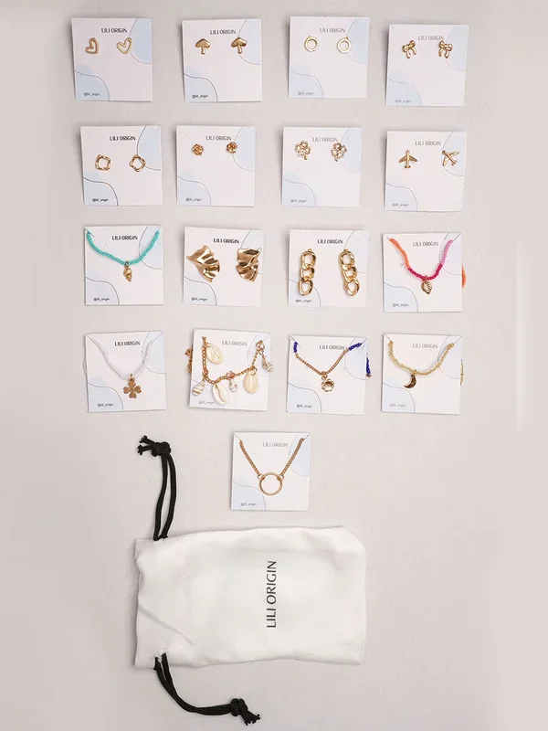 17 Beachy Jewel mix Hamper + Handmade Pouch