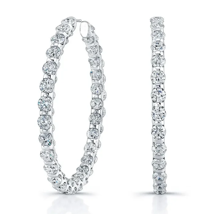 18.56ctw Diamond Hoop Earring