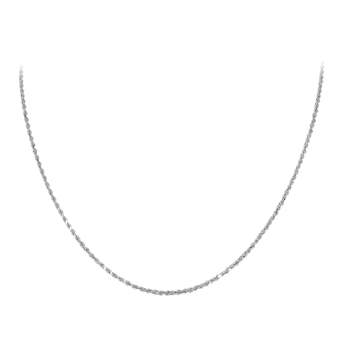 18″ 1.7mm Rope Chain Necklace