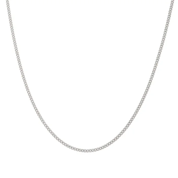 18″ 1mm Curb Chain Necklace