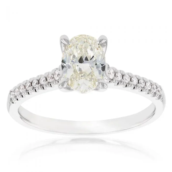 18ct 1.10 Carat Diamond with 1.00 Carat CERTIFIED Diamond Solitaire Ring