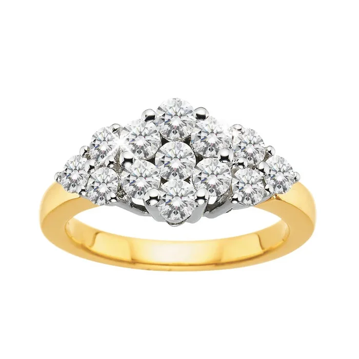 18ct Yellow Gold ‘Starlight’ Ring With 1 Carat Of Diamonds