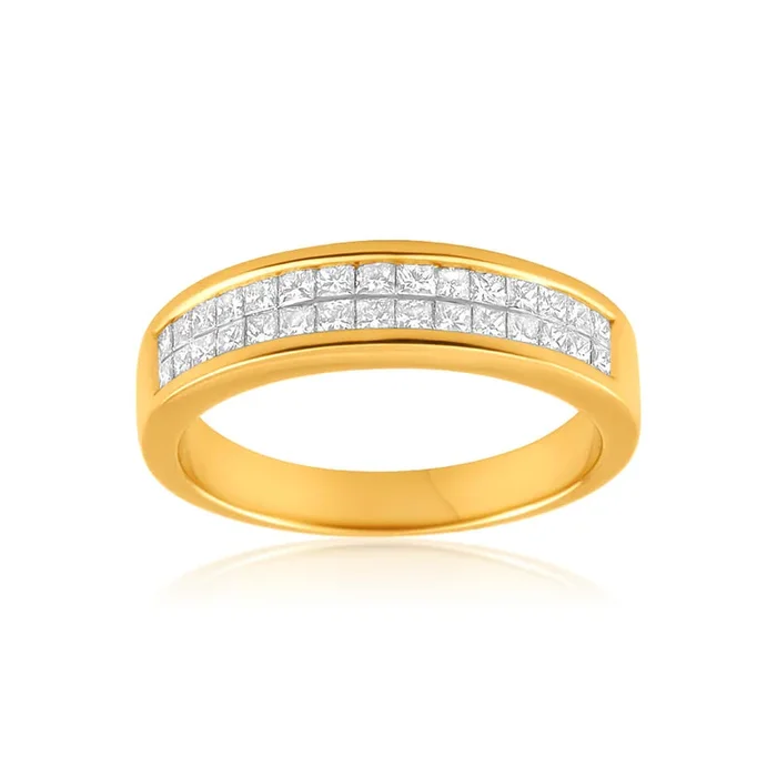 18ct Yellow Gold ‘Yasmine’ Ring With 0.75 Carats Of Diamonds