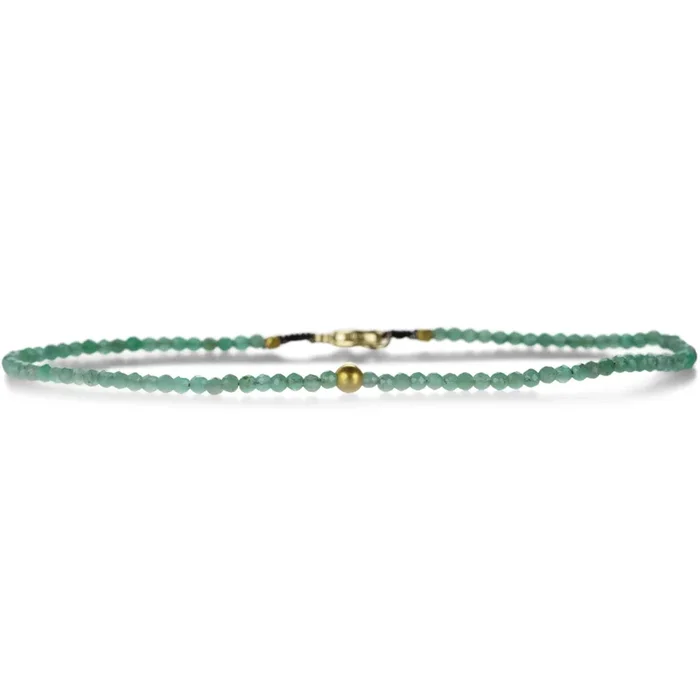 18k and Emerald Beaded Bracelet