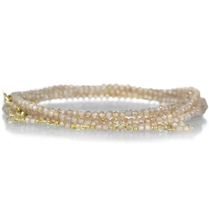 18k Brown Zircon Wrap Bracelet – 34″