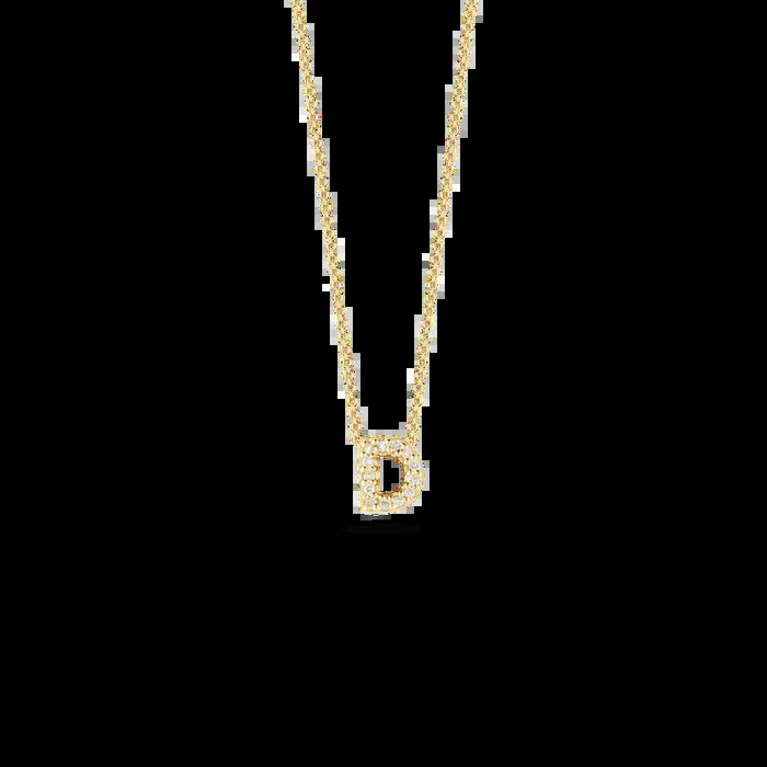18K Diamond Love Letter Necklace “D”