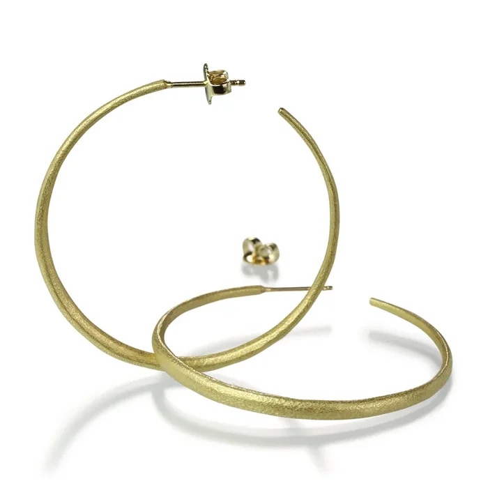 18k Gold Large Hoops