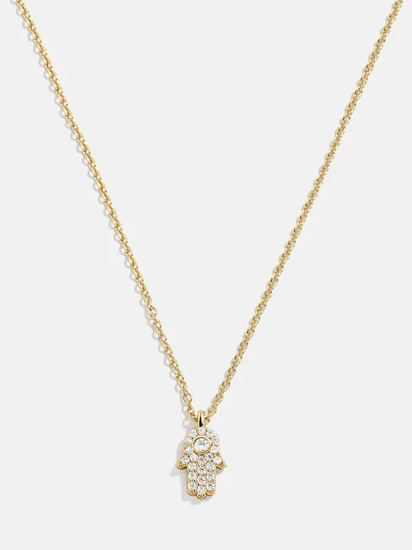 18K Gold Motif Necklace – Hamsa