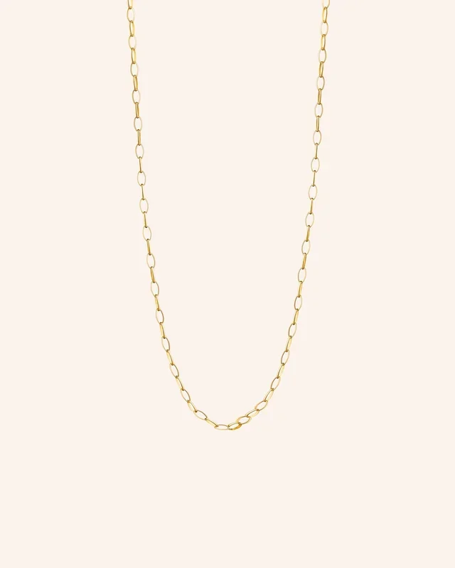 18K Gold Oval Link Chain