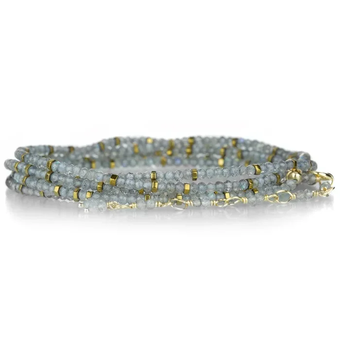 18k Labradorite Confetti Wrap Bracelet