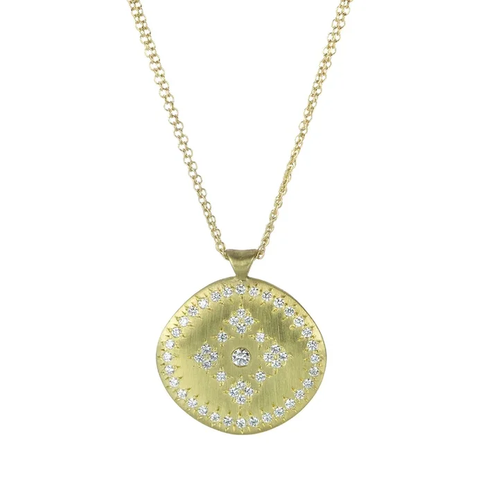 18k Medium Nostalgia Diamond Pendant