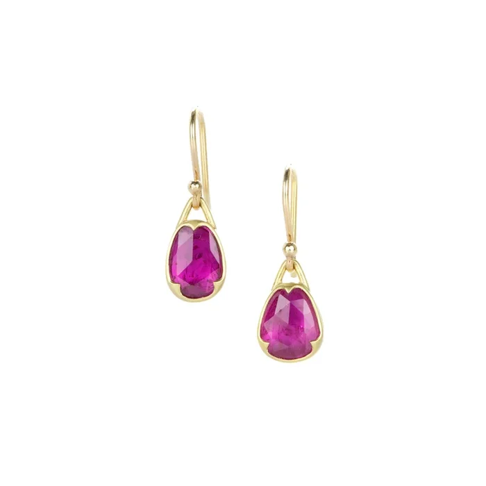 18k Ruby Drop Earrings